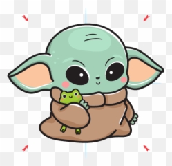 How To Draw Baby Yoda - Kawaii Art Easy Step By Guide Coloring Drawing png