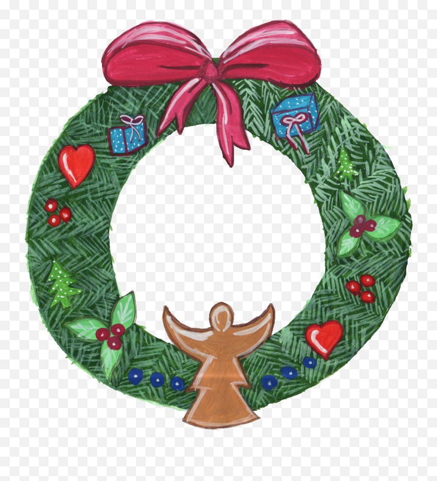 6 Christmas Wreath Png Transparent Onlygfxcom - Wreath,Christmas Reef Png
