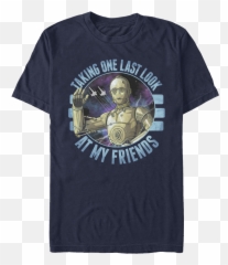 C - 3po Taking One Last Look At My Friends Rise Of Skywalker Star Wars Tshirt Active Shirt Png,C3po Png
