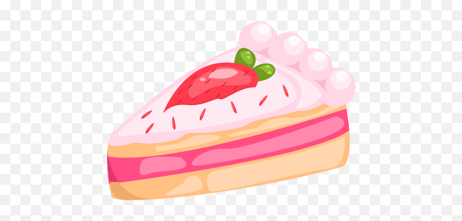 Cake Slice Clipart Png 1 Image - Slice Strawberry Cake Clip Art,Cake Slice Png