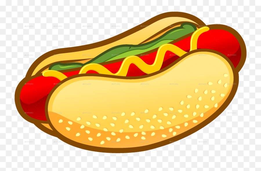 Hot Dogs Fast Food Clipart Images - Hot Dog Clipart Png,Food Clipart Transparent Background