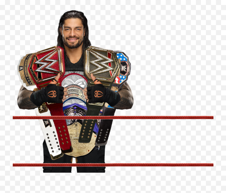 Roman Reigns - Roman Reigns With All Titles Png,Roman Reigns Png