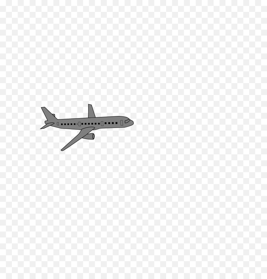 Download Hd Grey Airplane Clipart Png - Grey Plane Clipart,Airplane Clipart Png