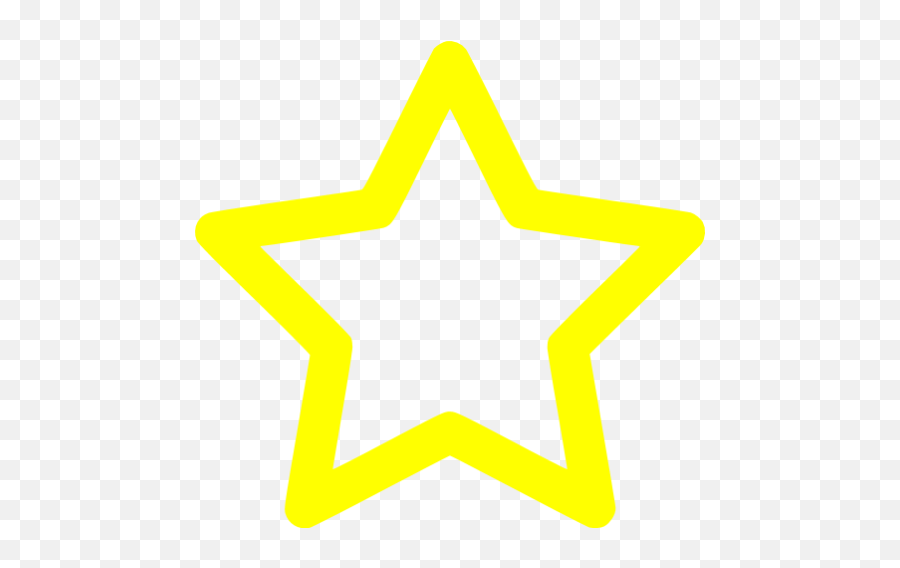 Yellow Outline Star Icon - Star Icon Png Yellow,Yellow Star Transparent