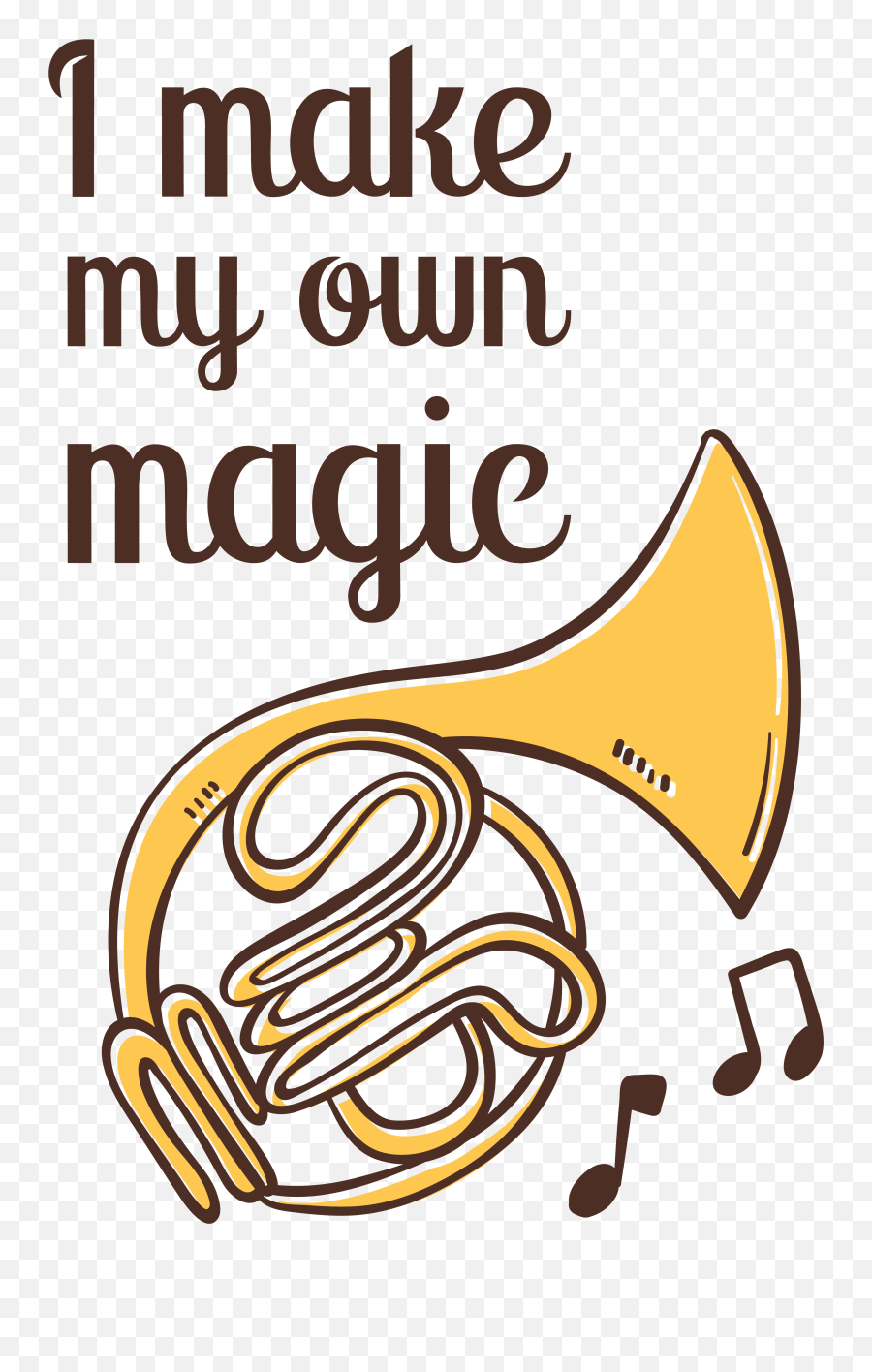 Download French Horn Music Inspiration - Cover For Music Notebook Png,Inspiration Png