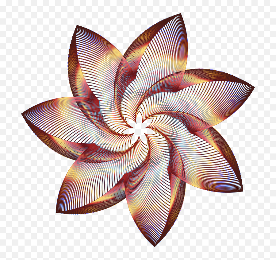 Download Free Png Prismatic Flower Line Art 5 No Background - Clip Art,Flower Line Png