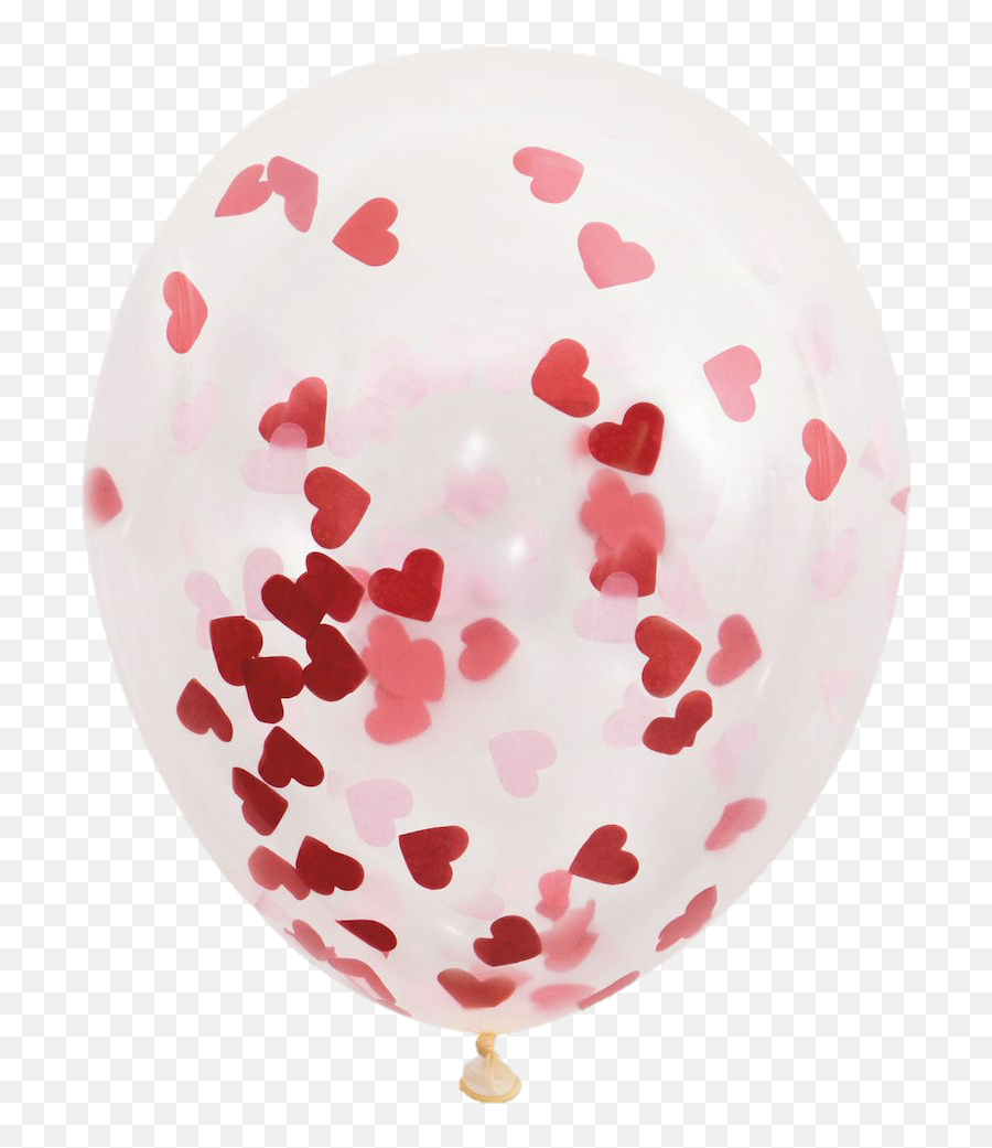 Aestheticpng U2014 Valentines Balloons - Confetti Balloon Heart Shaped Foil Confetti,Red Confetti Png