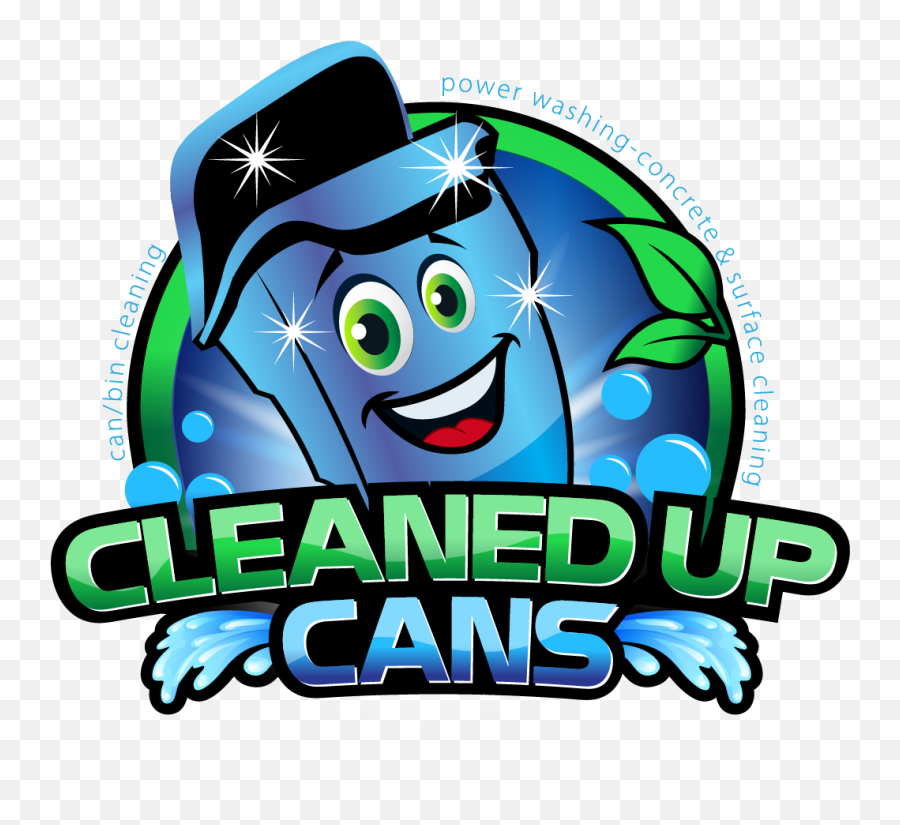 Home Cleaned Up Cans Lawrence Ks Can Cart Bin Cleaner - Illustration Png,Cleaning Service Logos