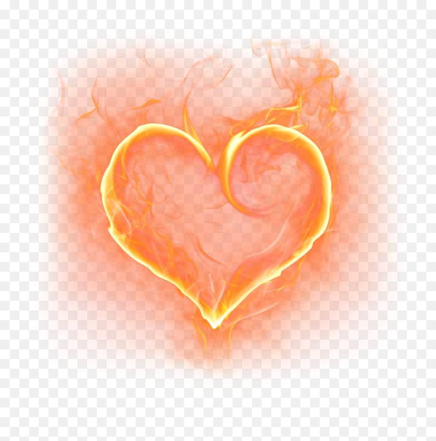 Hd Art Fire Heart Effects Stickers - Broken Fire Heart Png,Fire Effects Png