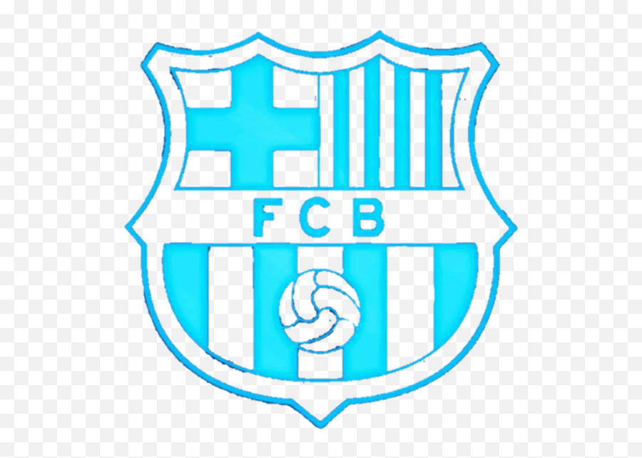 Download Hd Blue Fcb Logo 2 By Samantha - Fc Barcelona Logo White Png,Fcb Logo