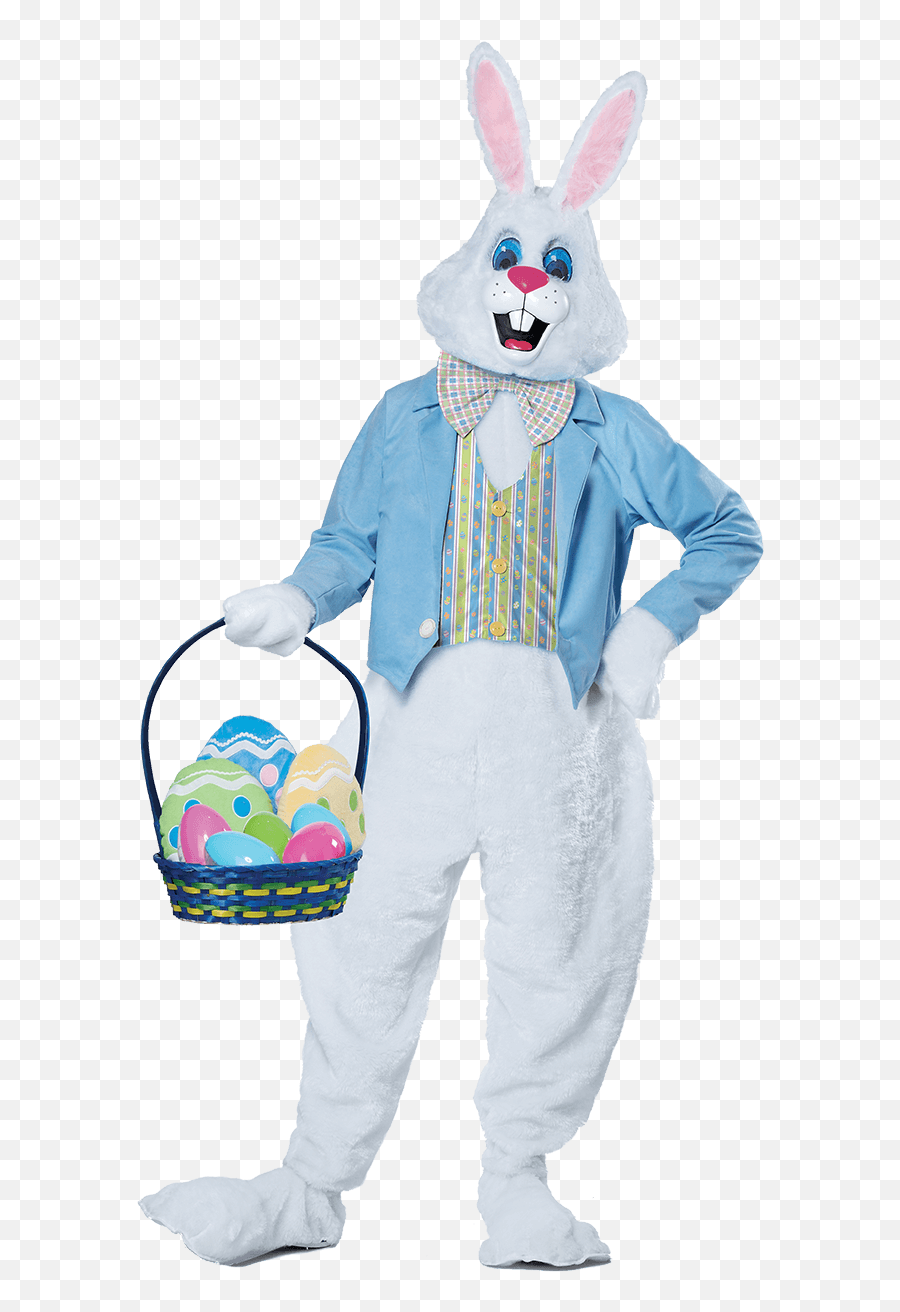 Adult Deluxe Easter Bunny Rabbit Mascot - Easter Bunny Dress Up Png,Easter Bunny Transparent Background