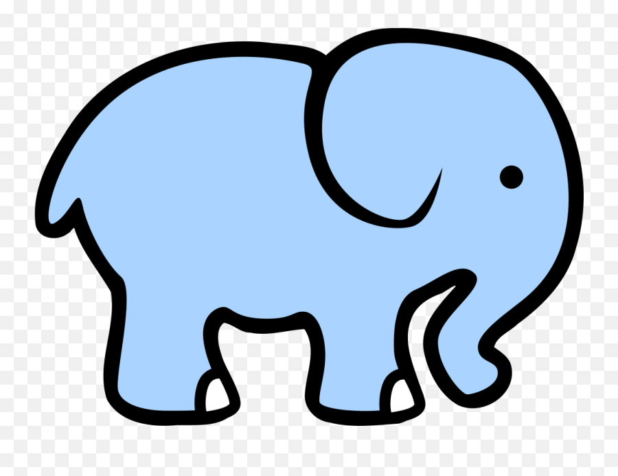 Blue Elephant Png Svg Clip Art For Web - Elephant Clipart,Elephant Clipart Png
