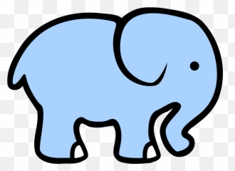Blue Elephant Png Svg Clip Art For Web - Clipart