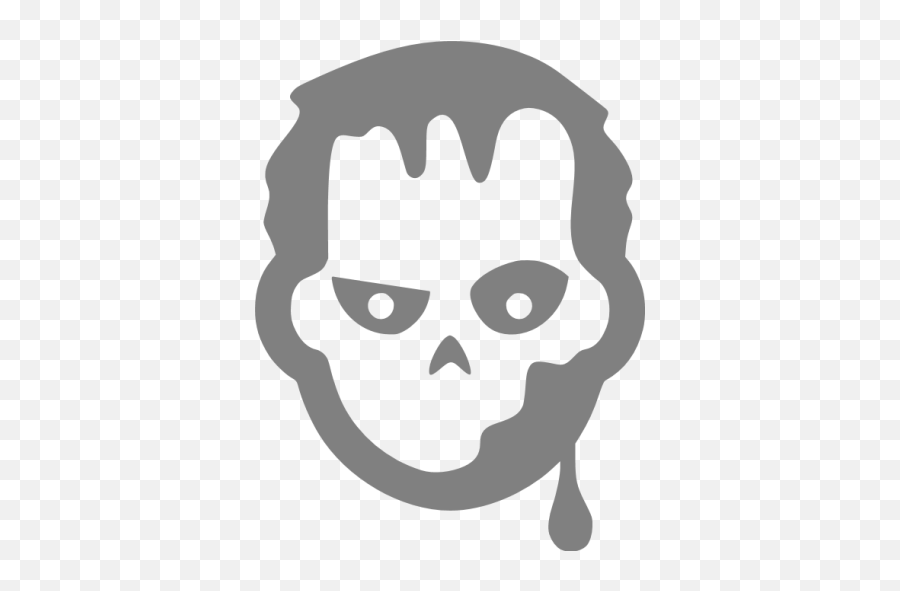 Gray Zombie Icon - Free Gray Halloween Icons Zombie Logo Black And White Png,Transparent Zombie