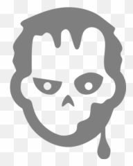 Gray Zombie Icon - Free gray halloween icons Zombie Logo Black And White png