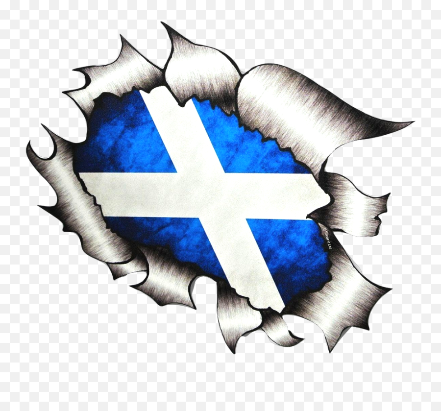 Scottish Flag Rip Tear Blank Template - Imgflip Scottish Flag Transparent Png,Blank Flag Png
