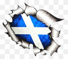 Scottish Flag Rip Tear Blank Template - Imgflip Transparent png