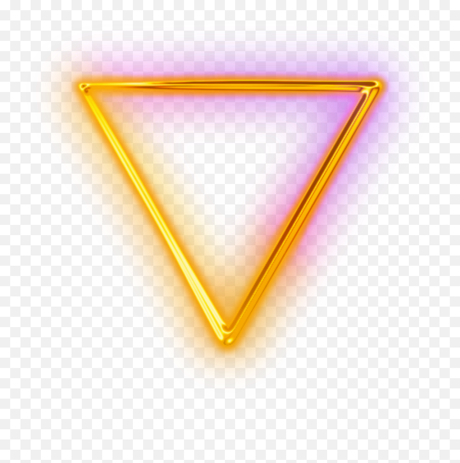 Neon Glowing Triangle Png - Triangle Yellow Glow Png,Neon Triangle Png