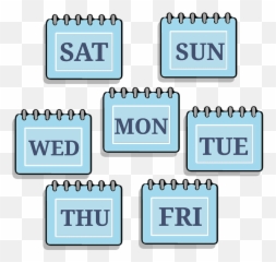 Time Management Week Calendar - Dias Da Seman Em Ingles png