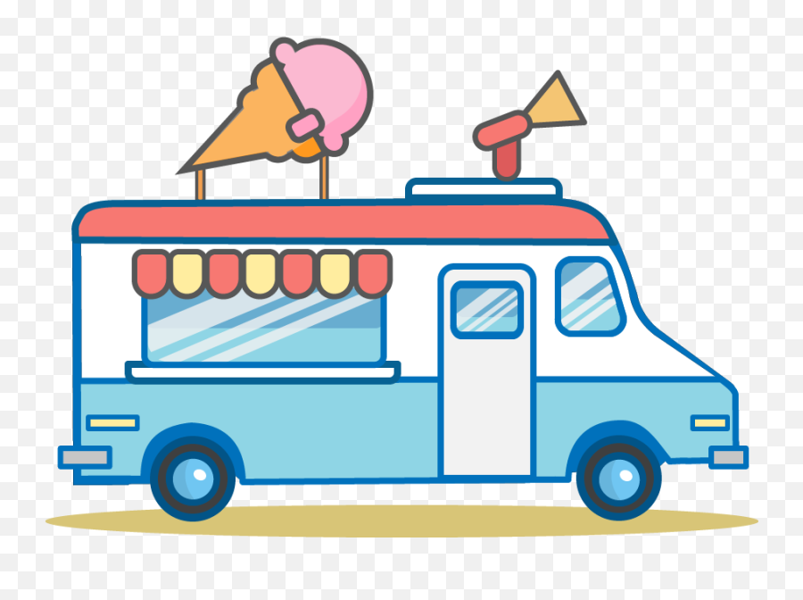 Hilary Lai - Ice Cream Truck Illustration Commercial Vehicle Png,Ice Cream Truck Png