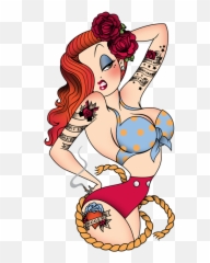 Retro Clipart Drinking Transparent Free For - For Women Png,Pin Up Png
