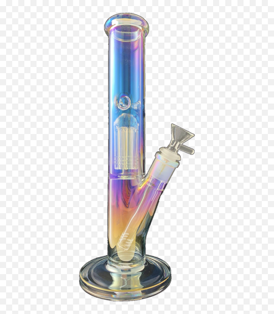 30cm Glass Waterpipe Bong - Iridescent Ice Pinch Cylinder Png,Bong Transparent Background