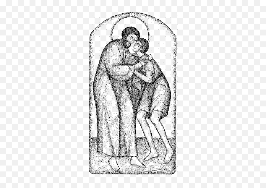 Religion - Icon Of The Prodigal Son Black And White Png,Ortodox Icon