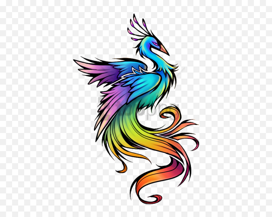 Color Tattoo Png Images Background - Ibong Adarna Bird Png,Phoenix Bird Png
