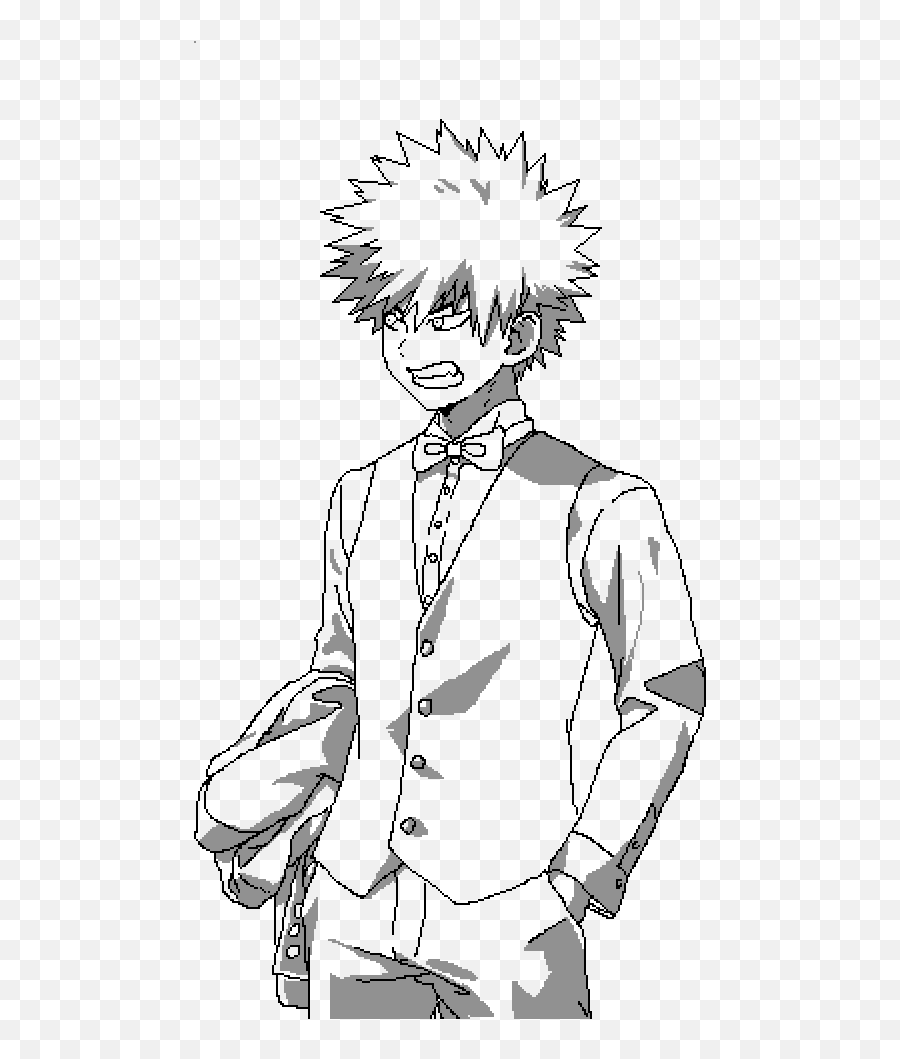 Mha Bases By Daddyissues - Pixilart Fictional Character Png,Black And White Bakugou Icon