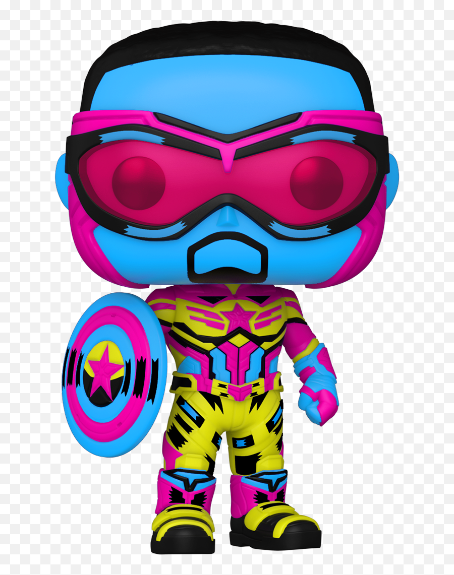 Funko Reveals New Line Of Marvel Blacklight Pops Including - Funko Pop Black Light Png,Captain America Icon Pack