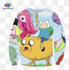 Sonspee 3d Hot Men Women Without Cap Sweatshirt Harajuku Sweatshirts Adventure Time Anime Printed Cool Pullover Clothing - png