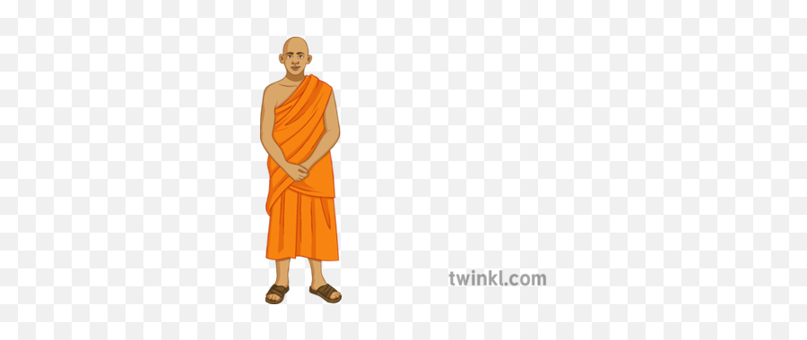 Buddhist Monk 1 Illustration - Monk Buddhist Monk Png,Monk Png - free  transparent png images 