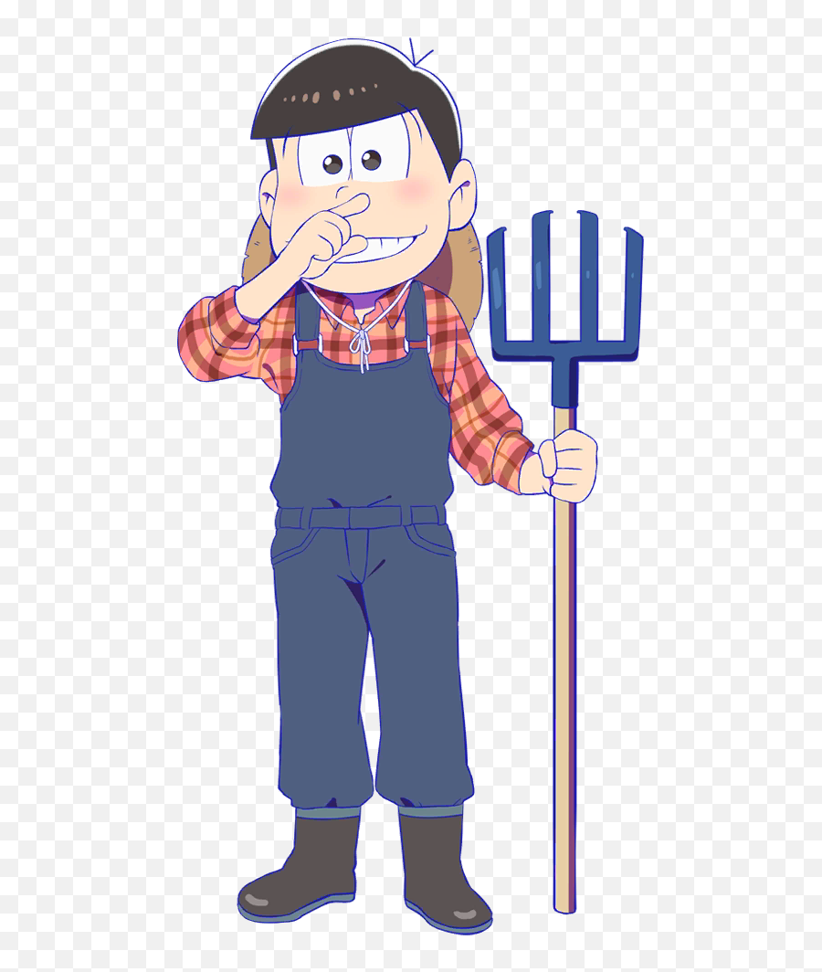 Farmer Osomatsu - San Au Wiki Fandom Pitchfork Png,Choromatsu Icon