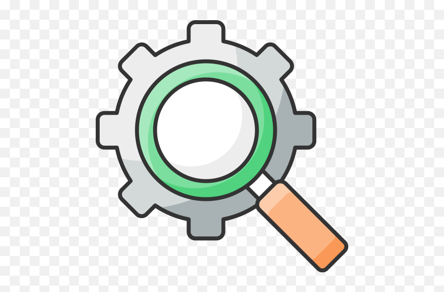 Search Optimization Magnifying Glass Free Icon Of - White Vector Setting Icon Png,Magnifying Glass Icon Flat