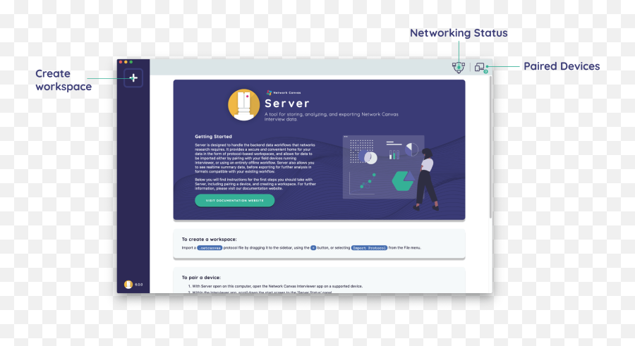 Using Server To Manage A Study - Network Canvas Documentation Png,Column Level Encryption Icon