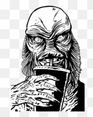Transparent Png Svg Vector File - Creature From The Black Lagoon Simple Drawing
