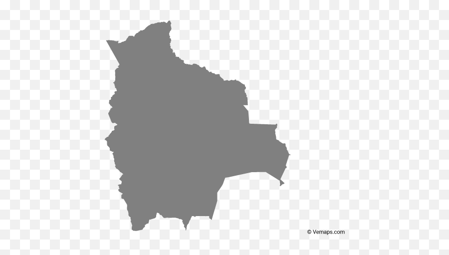 Grey Map Of Bolivia With Departments - Bolivia Map Vector Png,Bolivia Flag Png