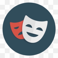 Comedy Drama Happy Masks Sad - Circle Icon png