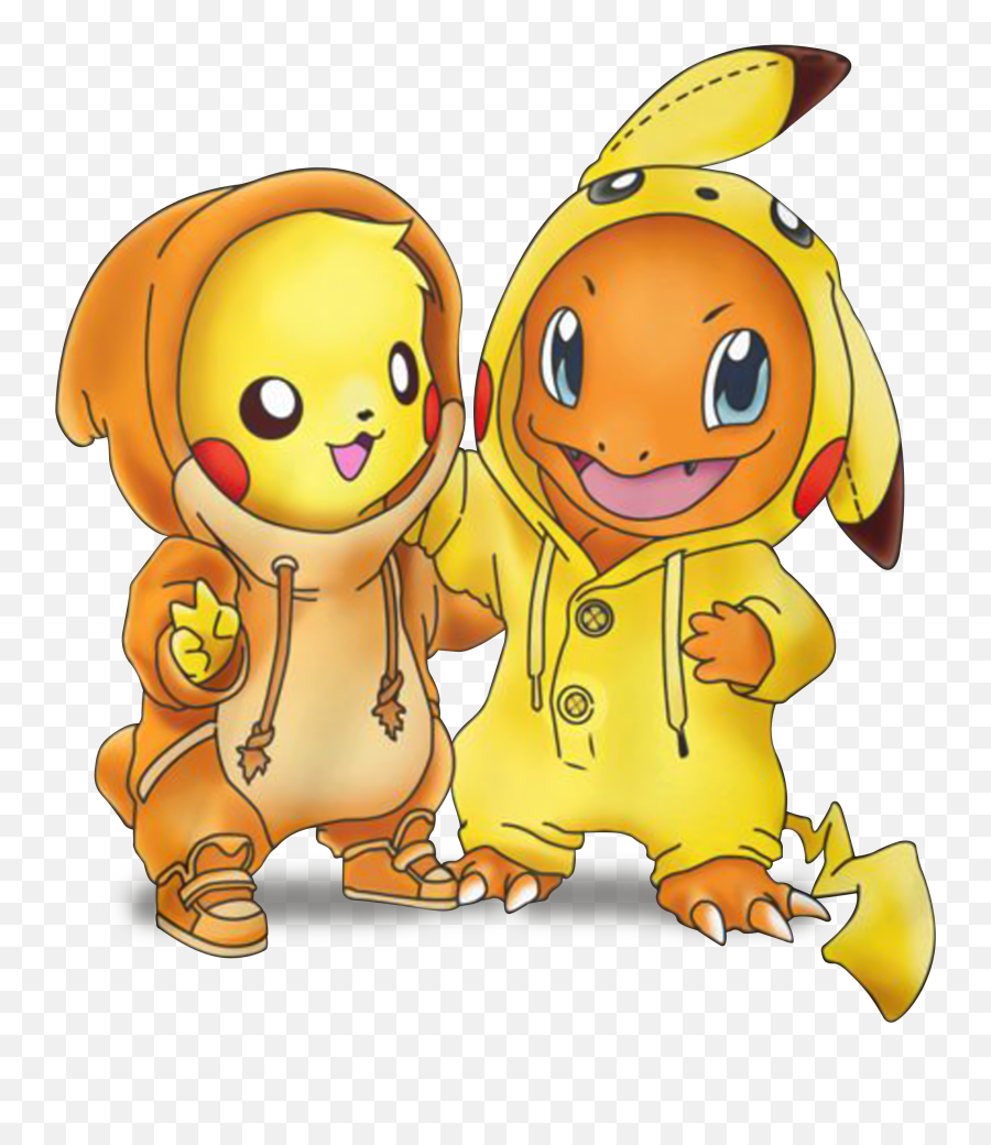 Pikachu And Charmander Best Friends - Pikachu In A Costume Png,Charmander Transparent