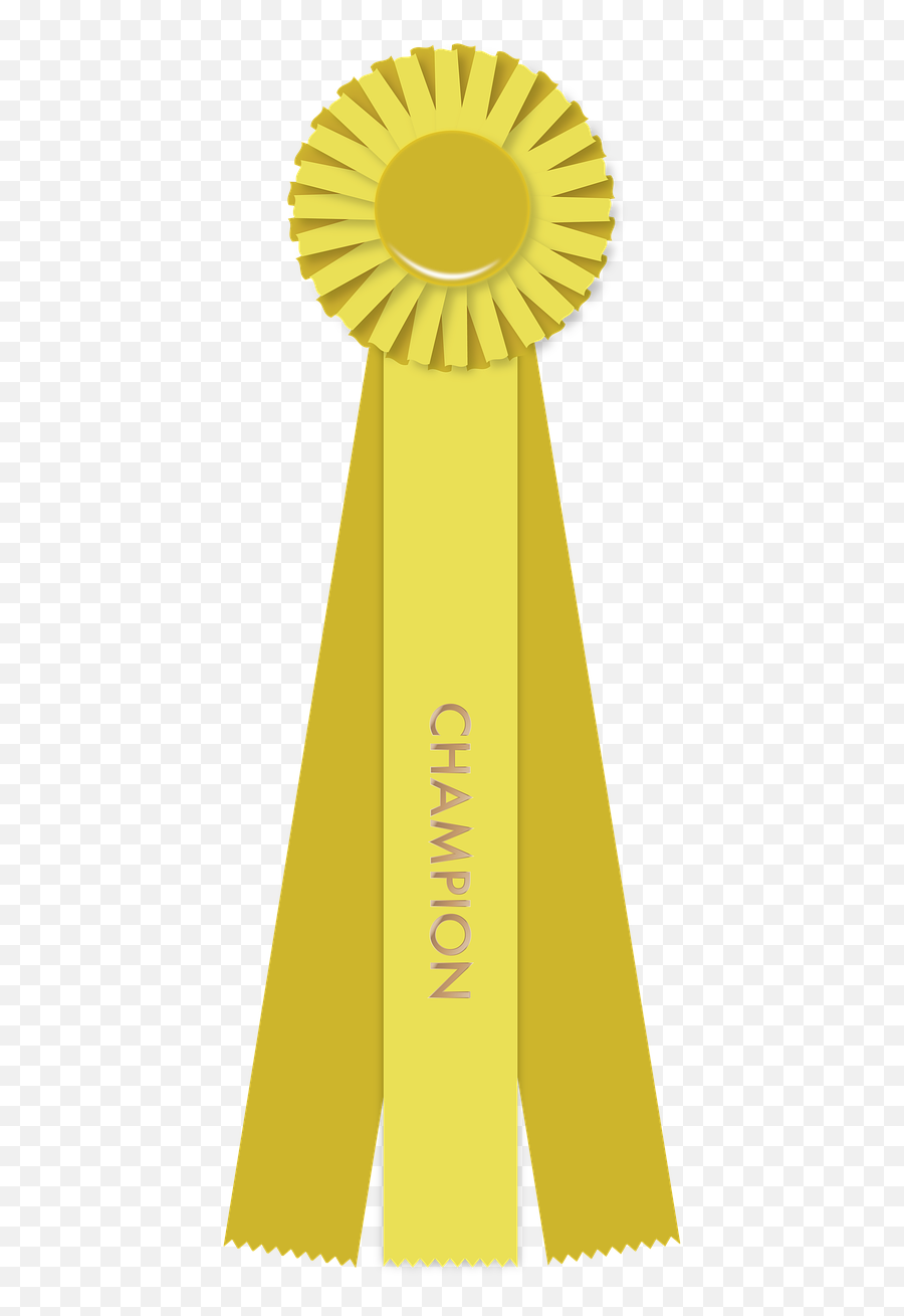 Yellow Ribbon Champion Winner - Free Image On Pixabay Ribbon Champion Png,Yellow Ribbon Png