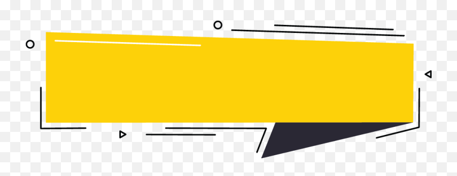 Yellow Banner With Black Down Right - Black And Yellow Banner Png,Black Banner Png