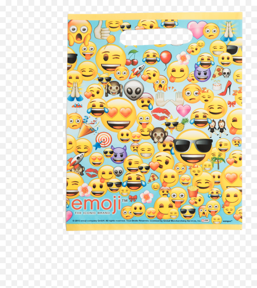 Download Emoji Loot Bags - Emoji Birthday Party Supplies Hd Emoji Loot Bag Png,Birthday Emoji Png