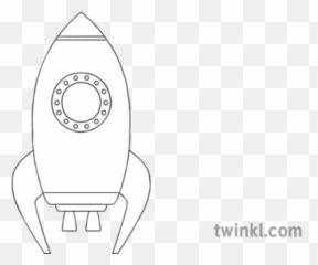 Rocket Ship 2 Space Astronaut Eyfs Ks1 Black And White Rgb - Line Art png