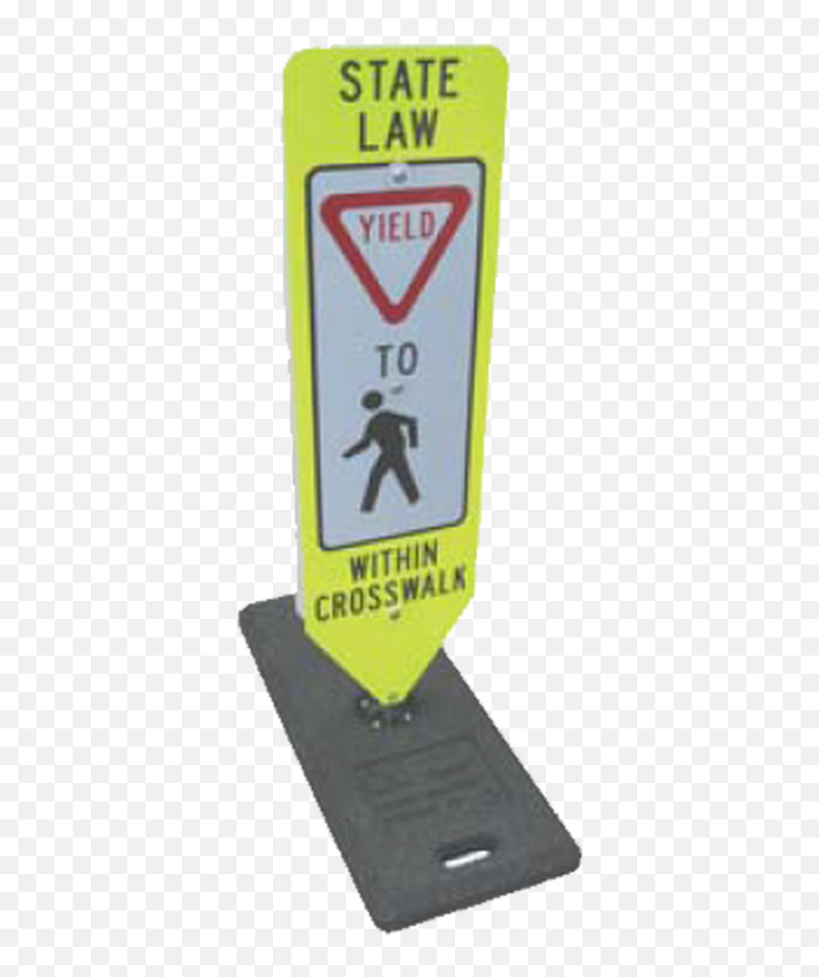 Yield To Pedestrian Crosswalk Kit - Traffic Sign Png,Yield Sign Png