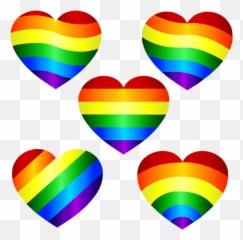 Heart Vector Png - Rainbow Hearts Vector Set Done In 2015 Transparent Background Clipart