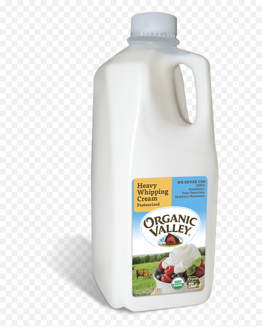 Heavy Whipping Cream Pasteurized Half Gallon Buy Organic - Heavy Cream Half Gallon Png,Whipped Cream Png