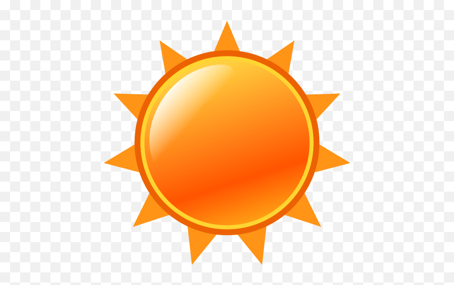 Sun With Rays - Emoji Png,Sun Emoji Png