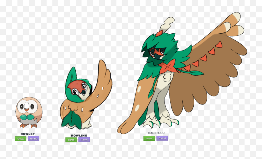 Rowlet Fan Evolution By Diegopegaso87 - Gen 8 Pokemon Final Evolution Pokemon Rowlet Png,Rowlet Png