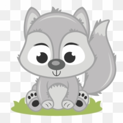 Babies Clipart Wolf - Baby Wolf Clipart Png,Wolf Cartoon Png