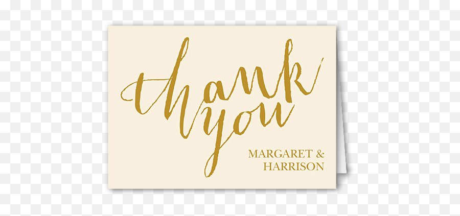 Penned Promises 3x5 Wedding Thank You Card Shutterfly - Horizontal Png,Shutterfly Png